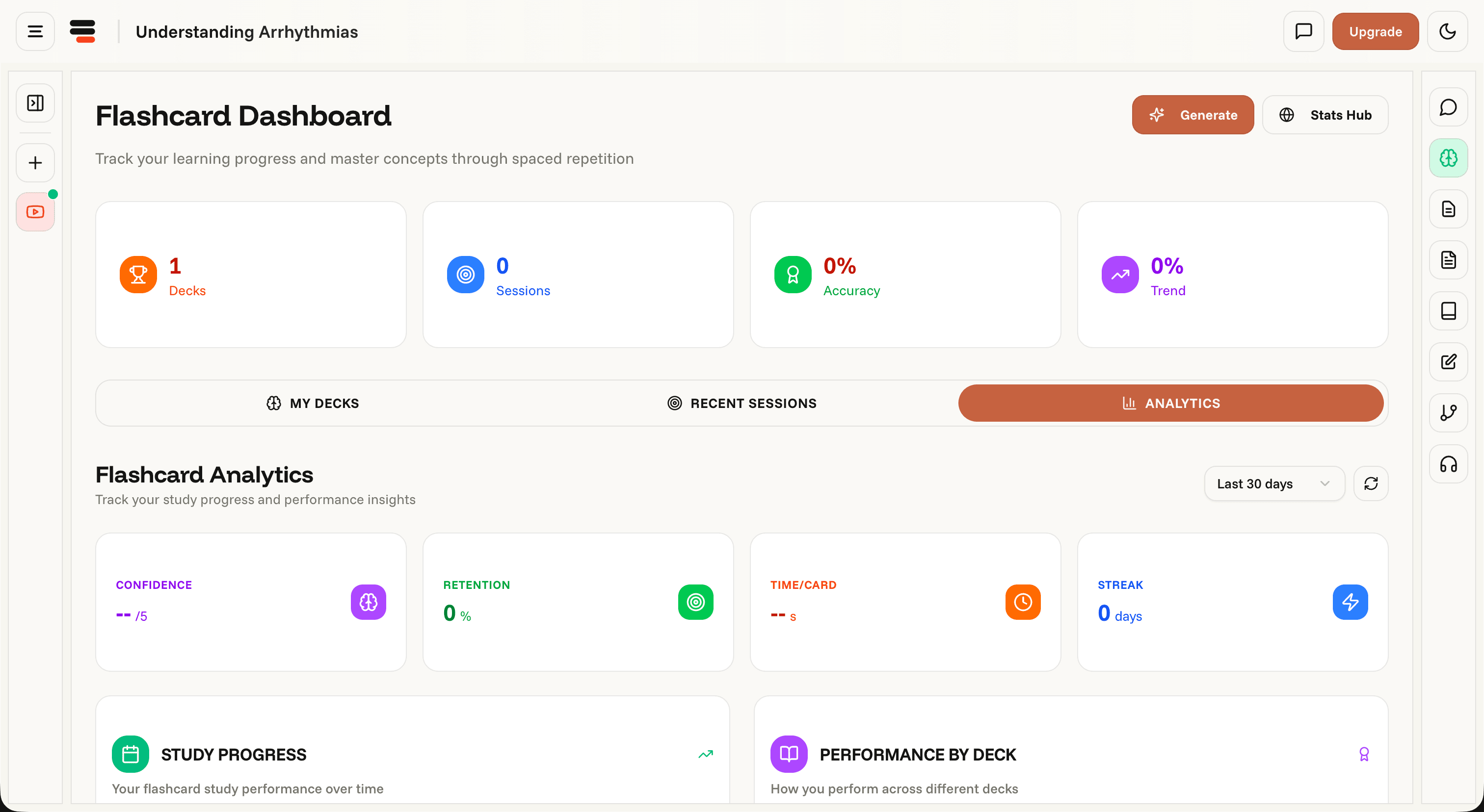 NoteTube AI-generated flashcards with spaced repetition