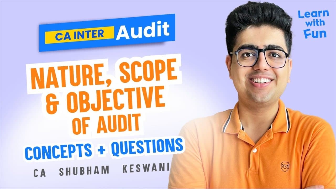 Ch-1 Revision | CA Inter Audit | CA Shubham Keswani (AIR 8)