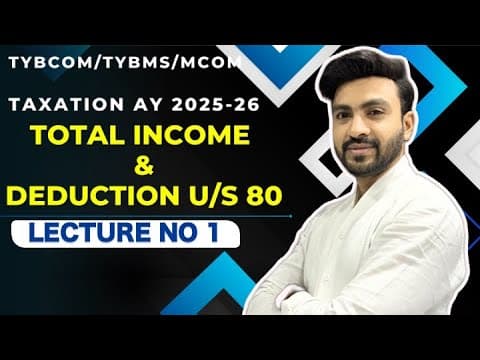 #1 TYBCOM TYBMS computation of total income | Direct Tax | sem 5 || Siraj Shaikh| AY 25-26